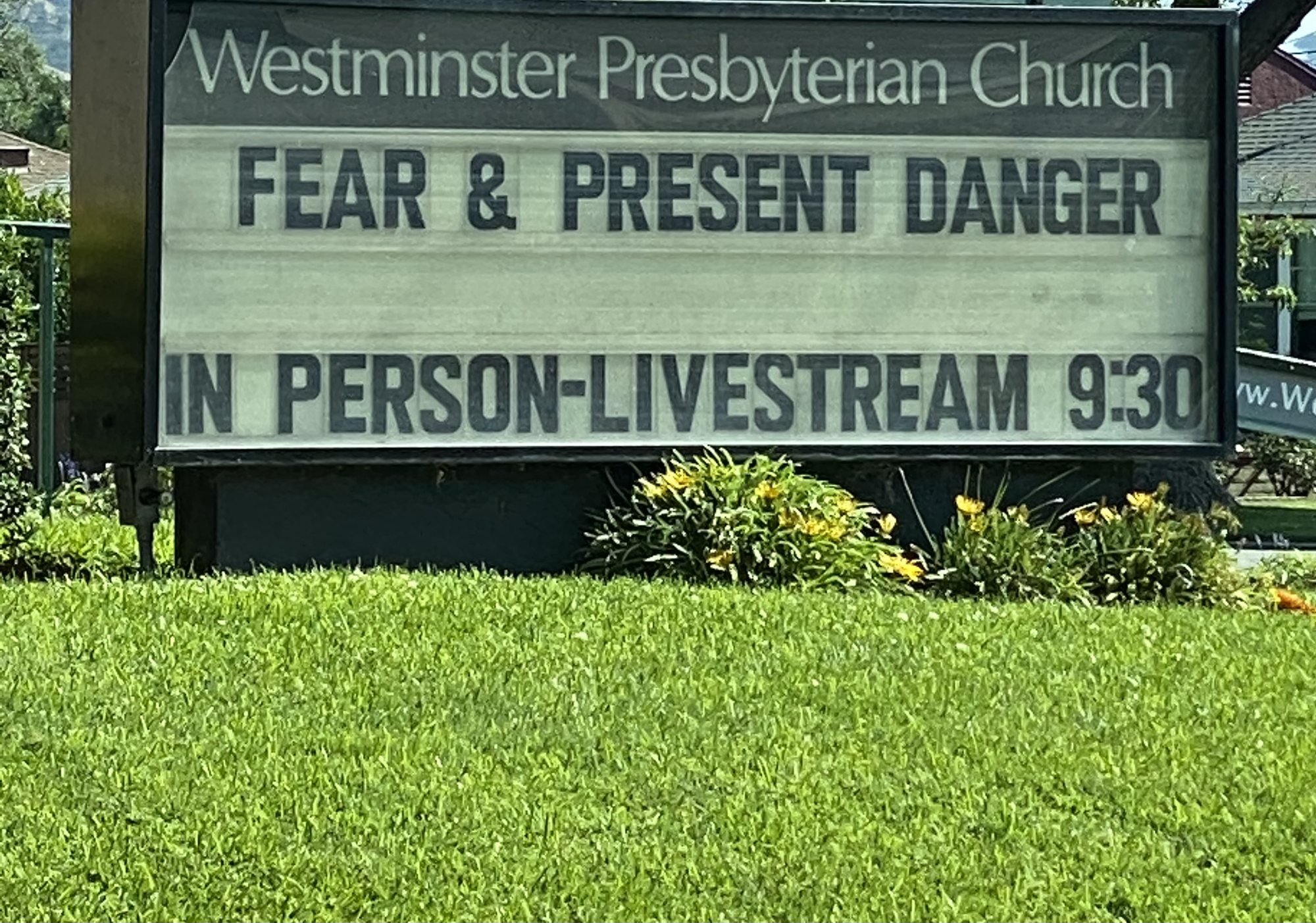 Westminster Presbyterian Church marquee, Burbank