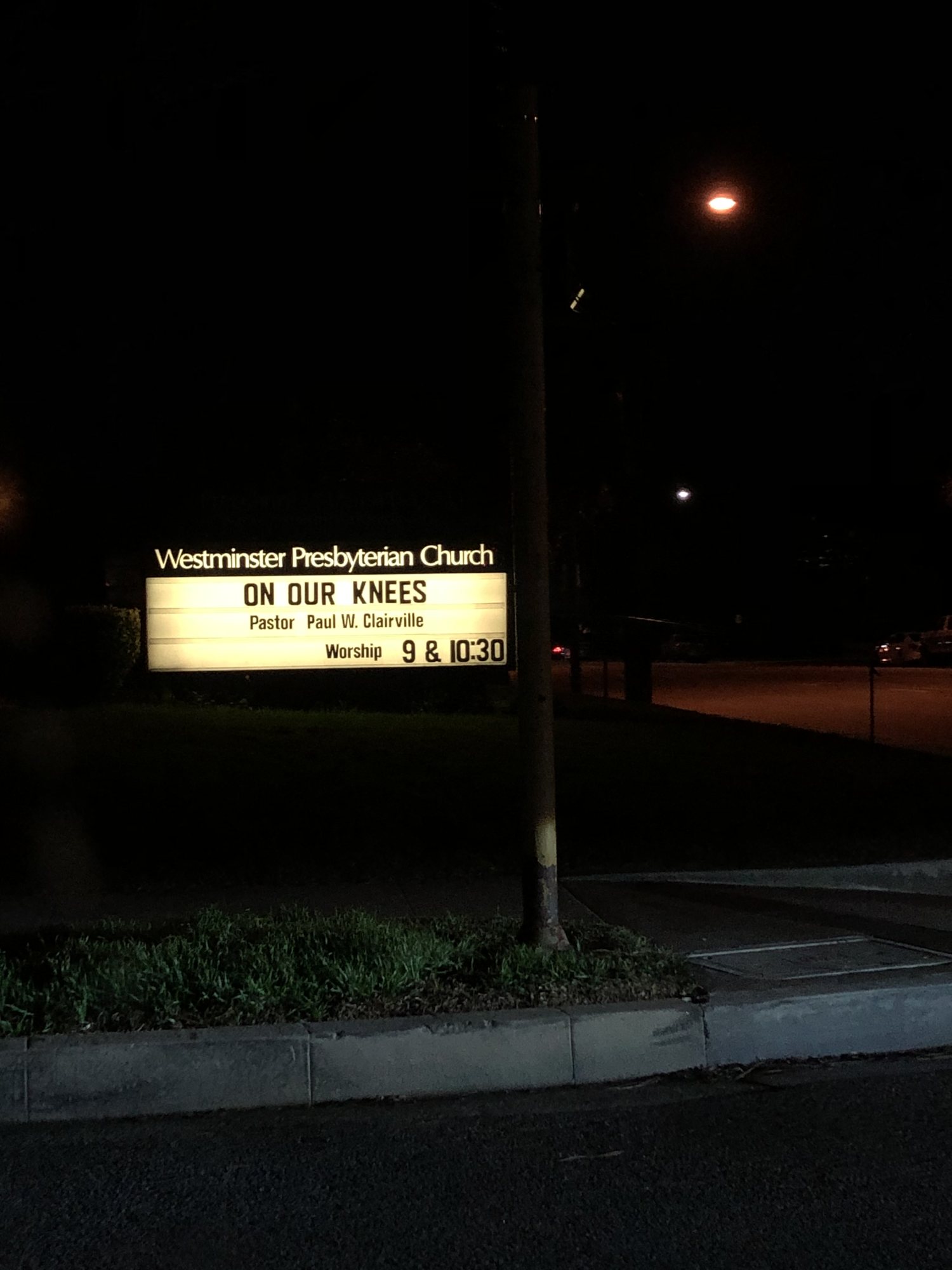Westminster Presbyterian Church marquee, Burbank