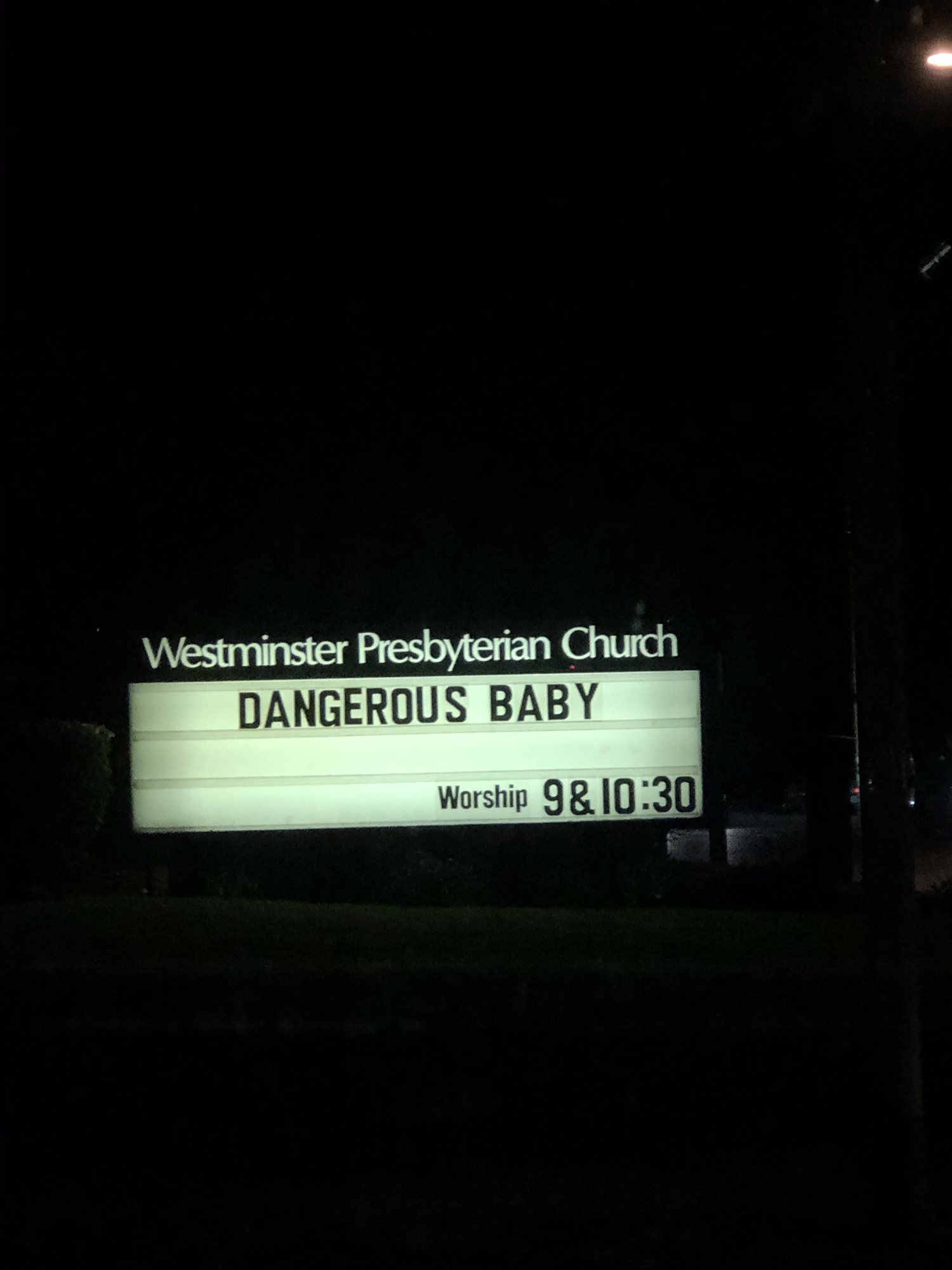 Westminster Presbyterian Church marquee, Burbank