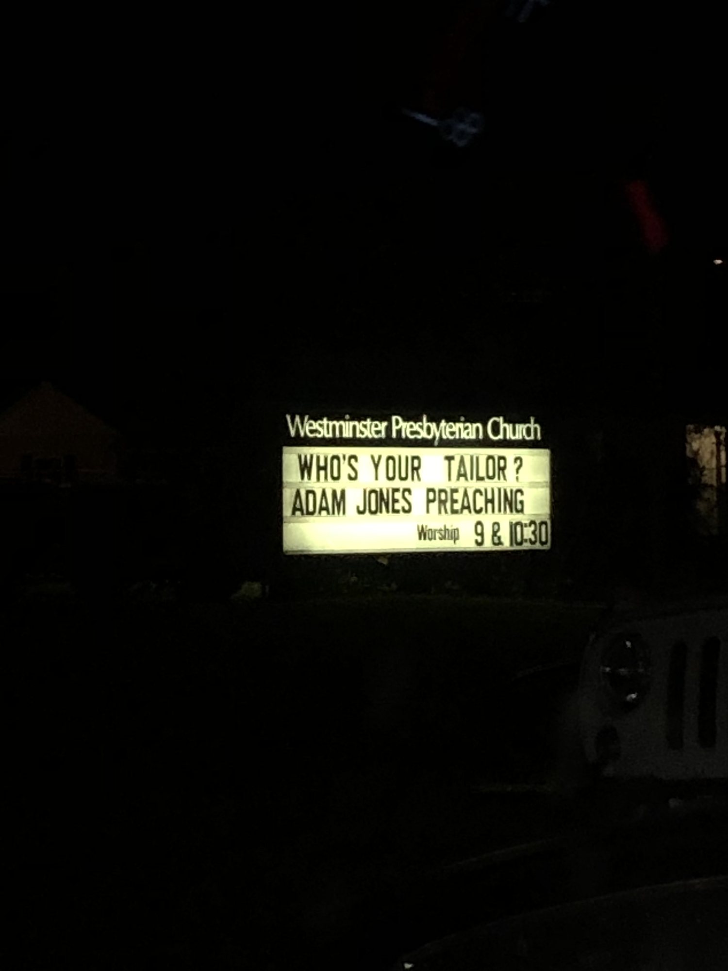 Westminster Presbyterian Church marquee, Burbank