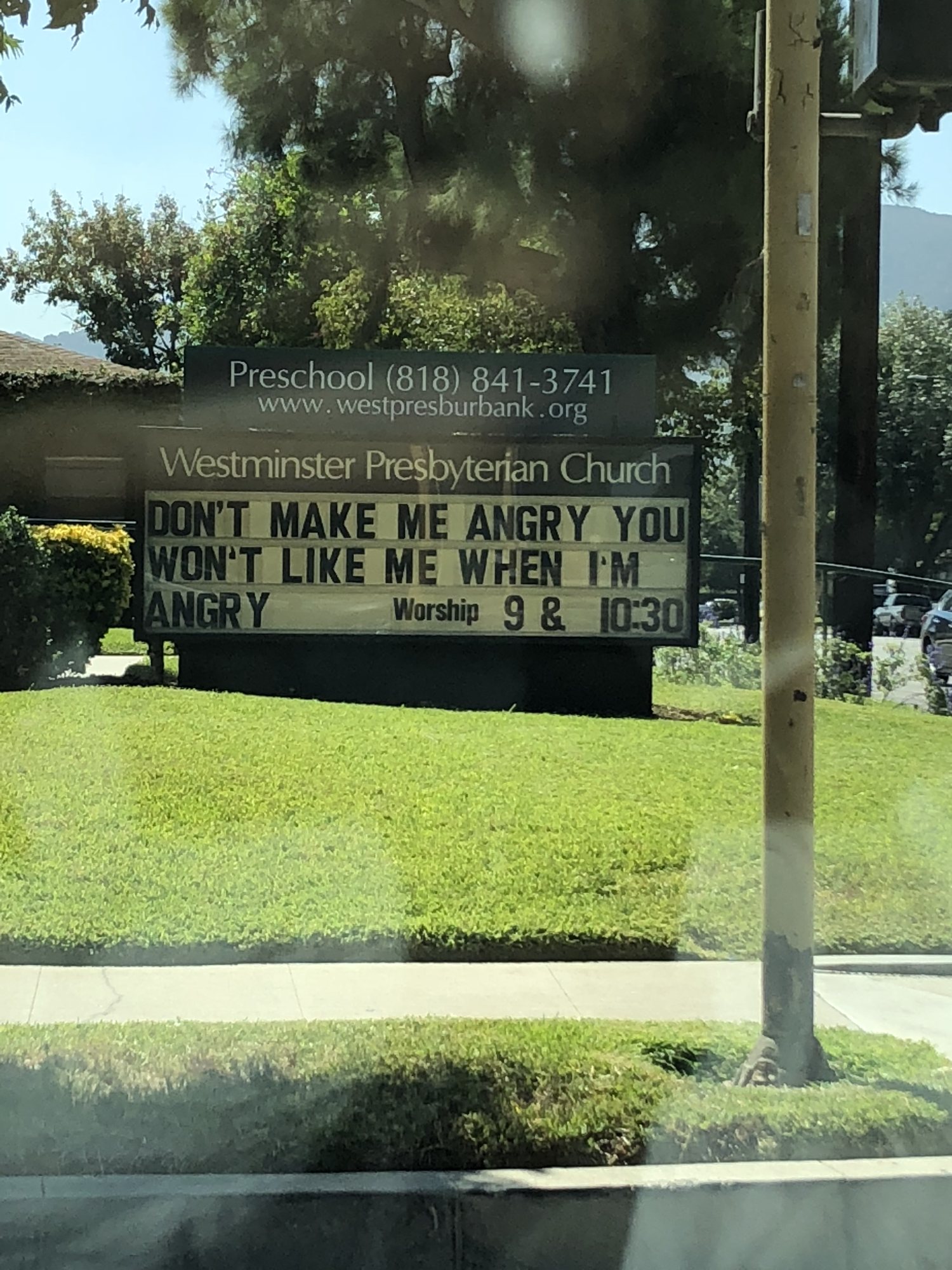 Westminster Presbyterian Church marquee, Burbank
