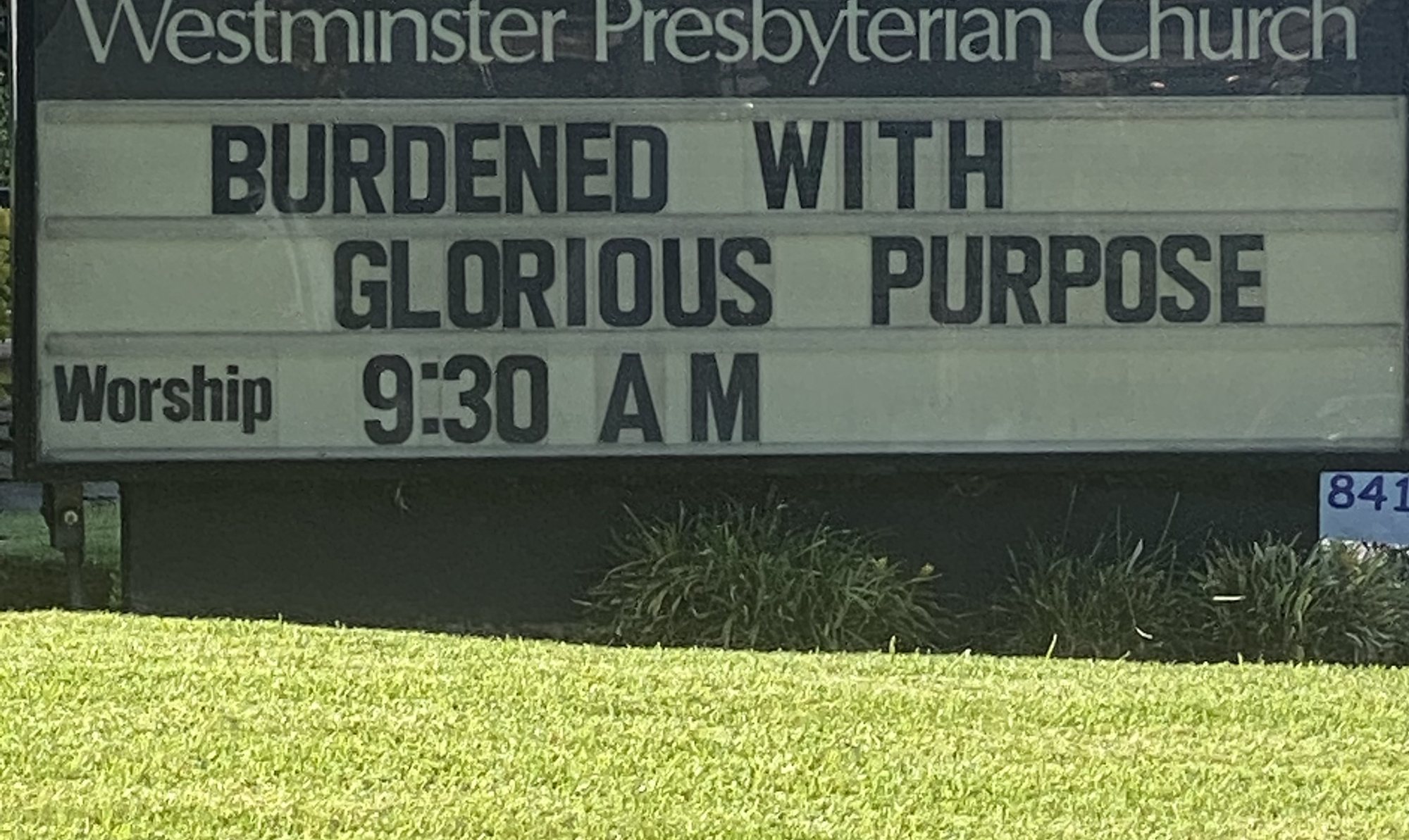 Westminster Presbyterian Church marquee, Burbank