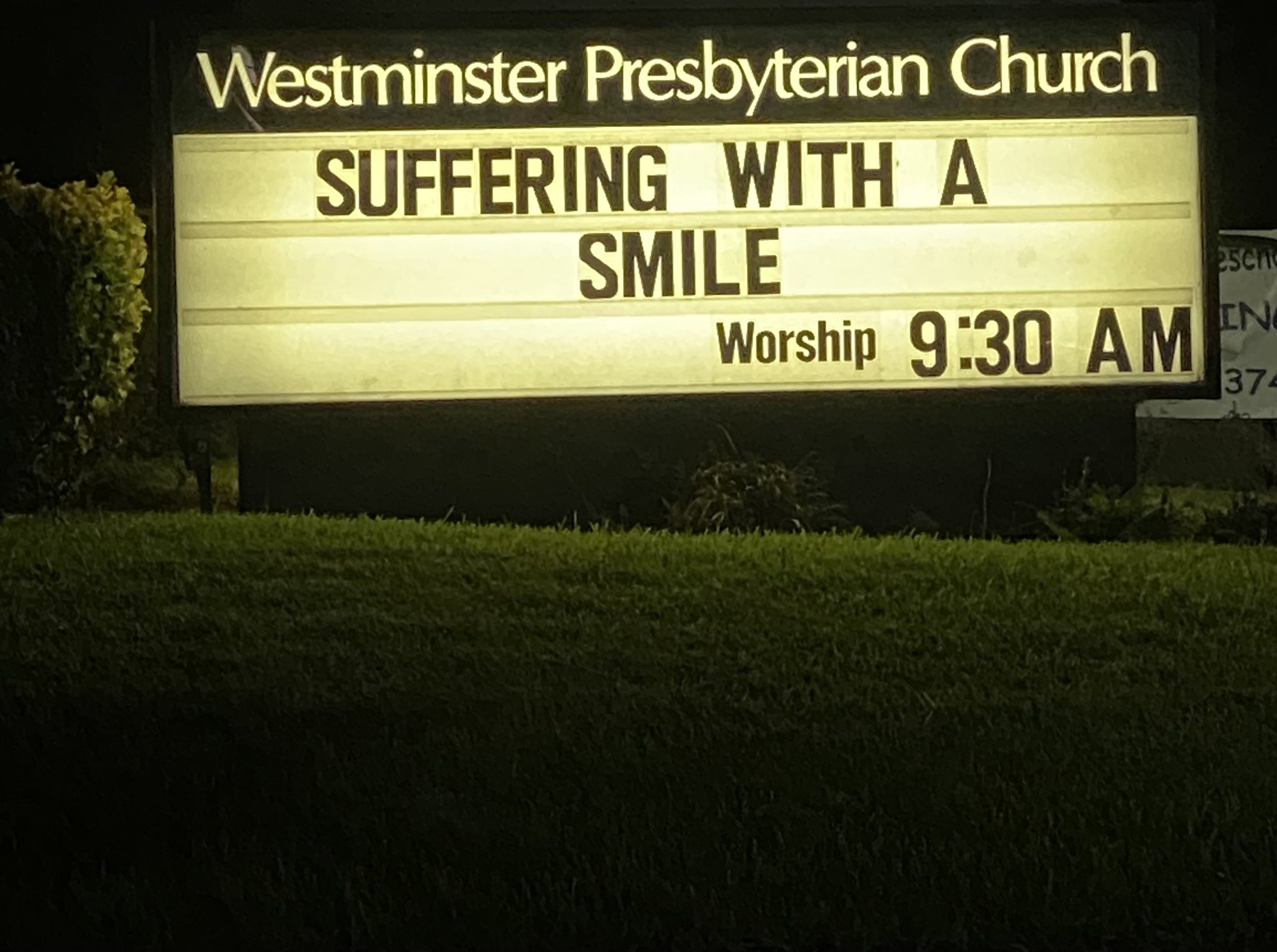 Westminster Presbyterian Church marquee, Burbank