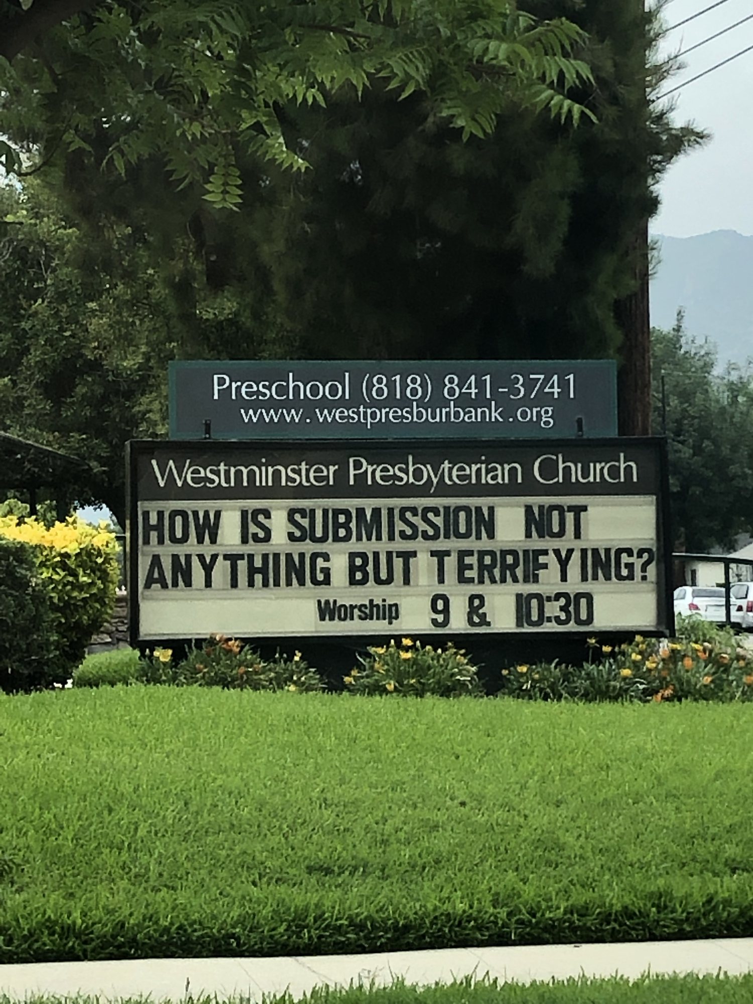 Westminster Presbyterian Church marquee, Burbank