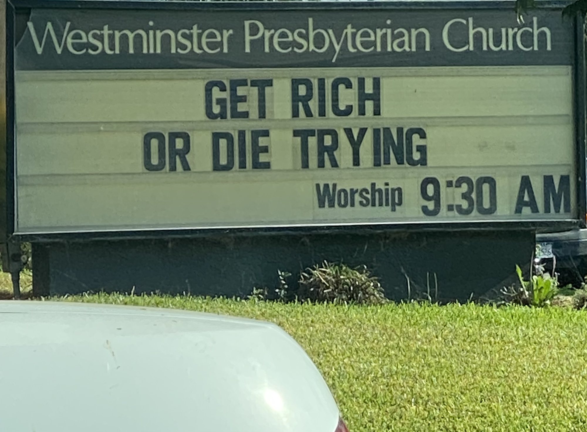 Westminster Presbyterian Church marquee, Burbank