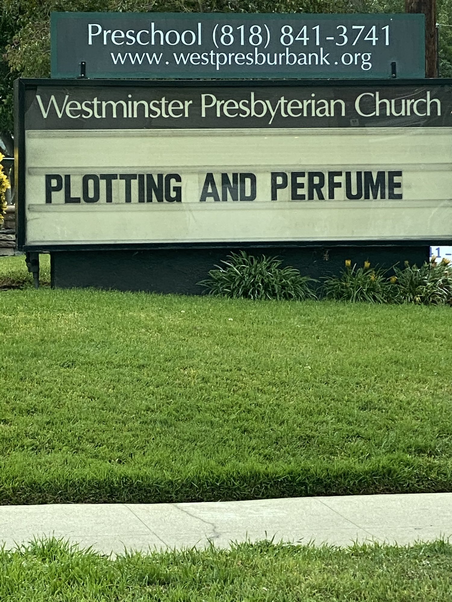 Westminster Presbyterian Church marquee, Burbank