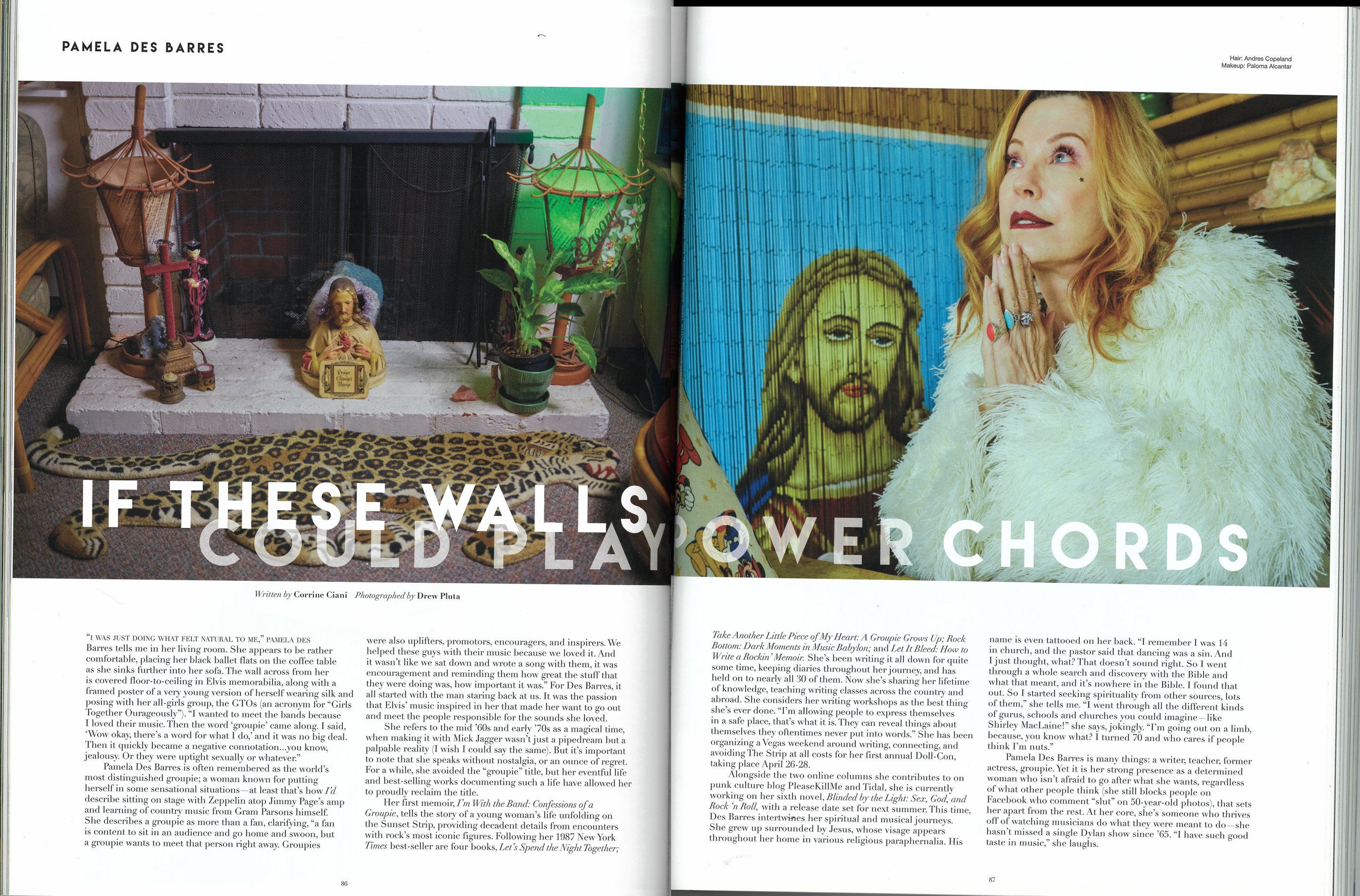 Pamela Des Barres — If These Walls Could Play Power Chords, written by Corrine Ciani